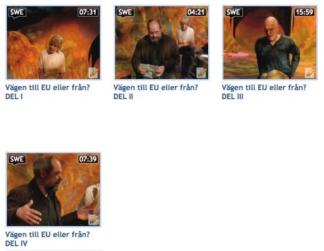 avbildning av spellista på Daily Motion