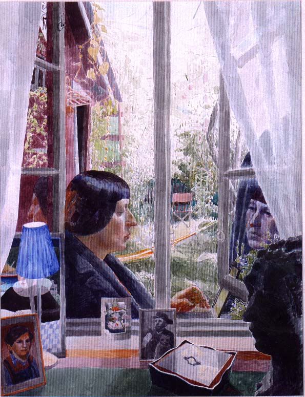 Marjatta Hanhijoki: Leena Krohn, akvarelli 1999. WSOY:n kokoelmat