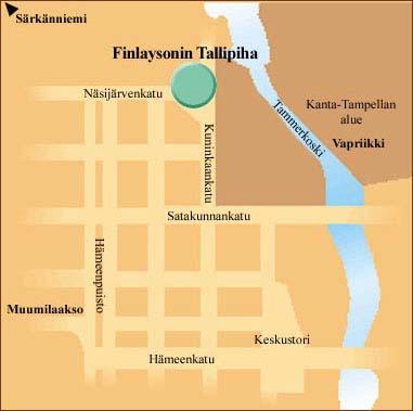 Tallipihan sijainti Tampereella