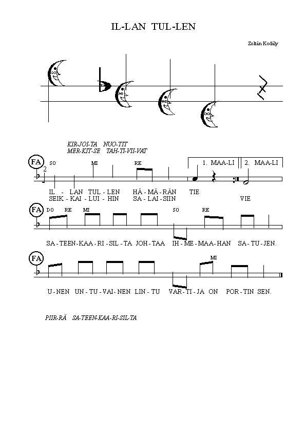 KLIK-KAA;   KUU-LET   MU-SII-KIN